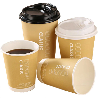 Bicchierini Caffe 8oz/12oz/14oz/16oz/22oz papierowe kubki jednorazowe kraft podwójne papierowe kubki ścienne na gorące napoje